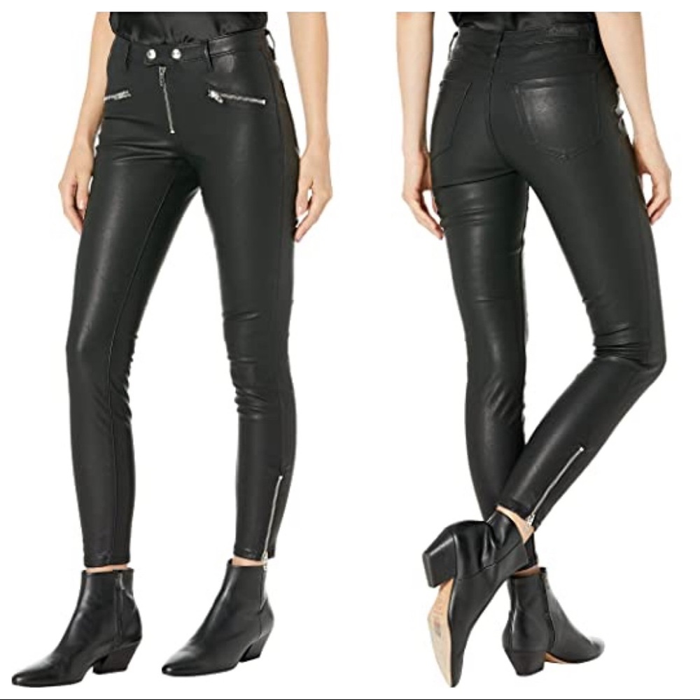 Blank NYC Faux Leather Ankle Zip Moto Pants